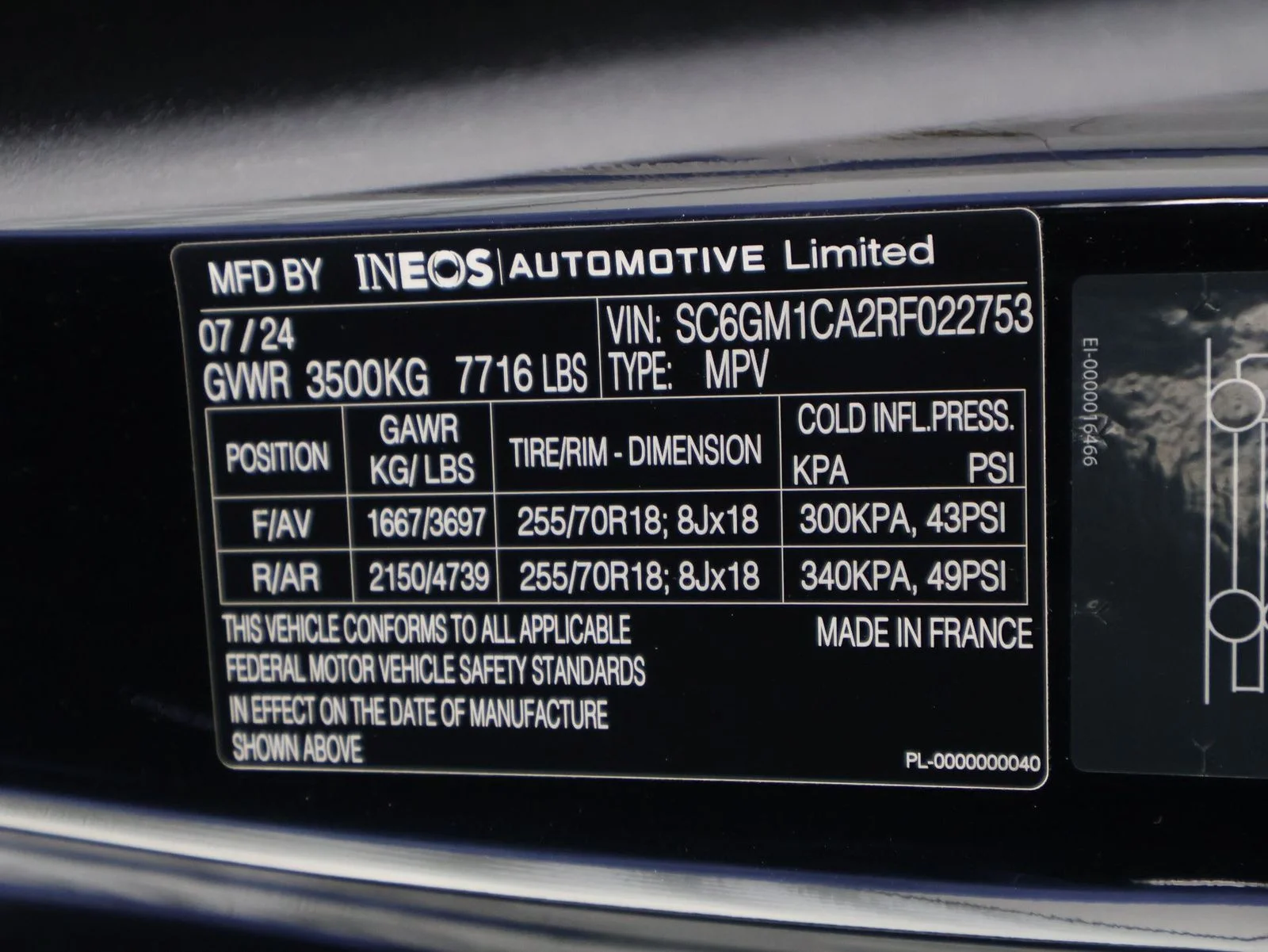 Used 2024 Inky Black INEOS Base image 16