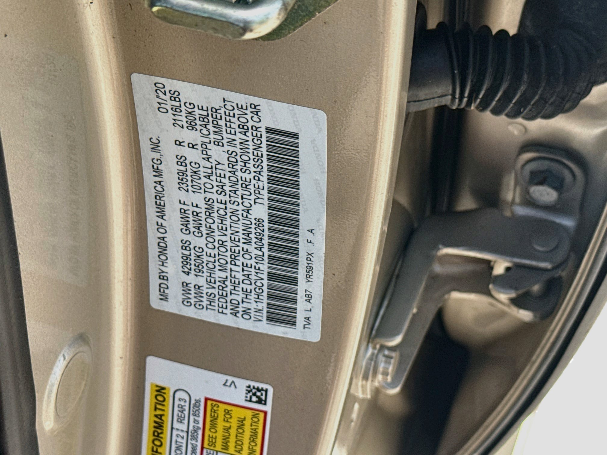 2020 Honda Accord LX - Photo 36