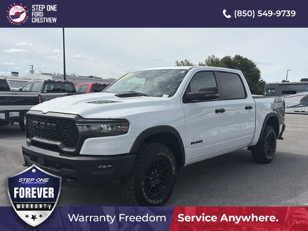 Certified Used 2025 Bright White Clearcoat Ram Rebel image 1