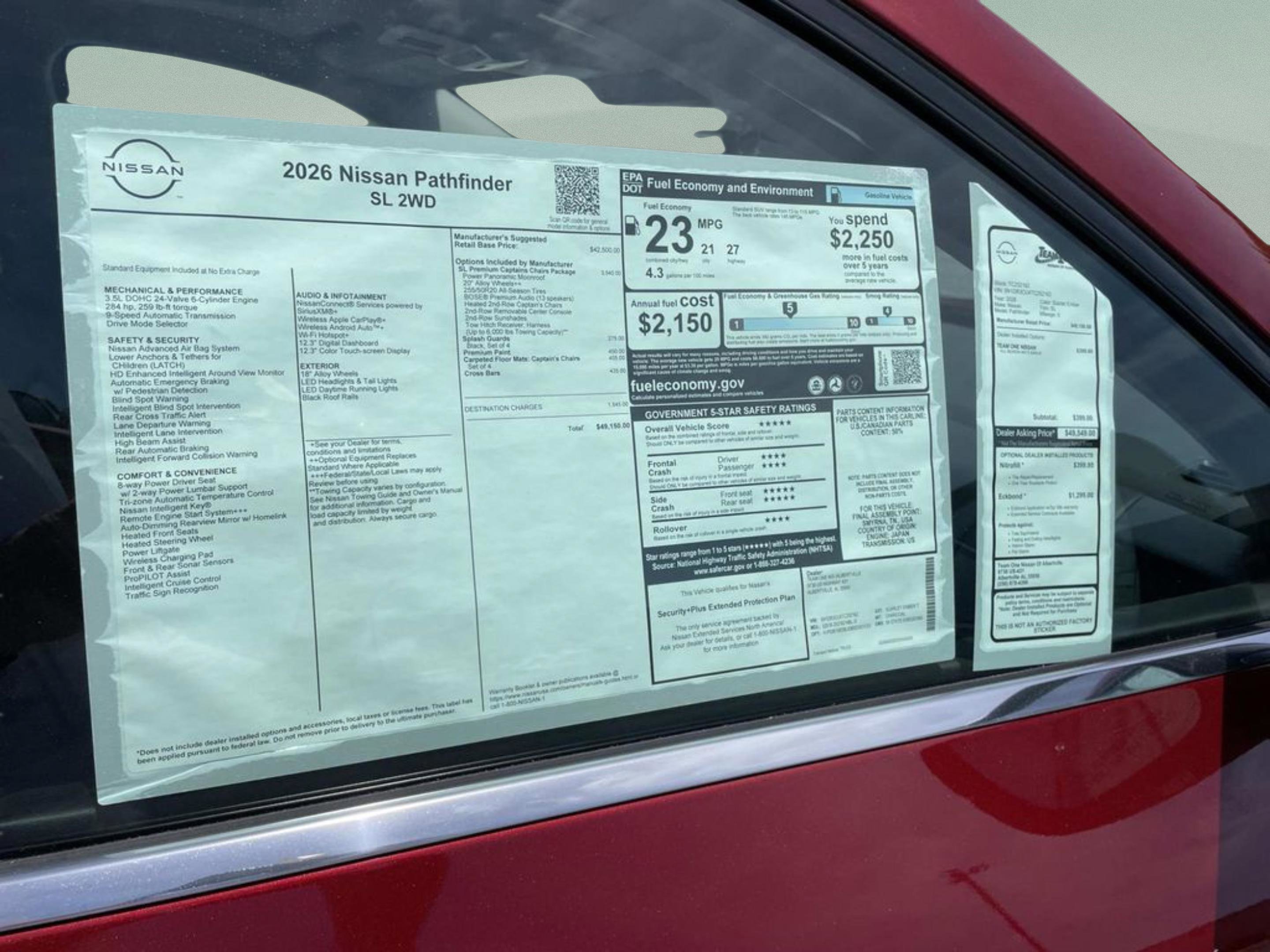 New 2026 Scarlet Ember Tintcoat Nissan SL image 16