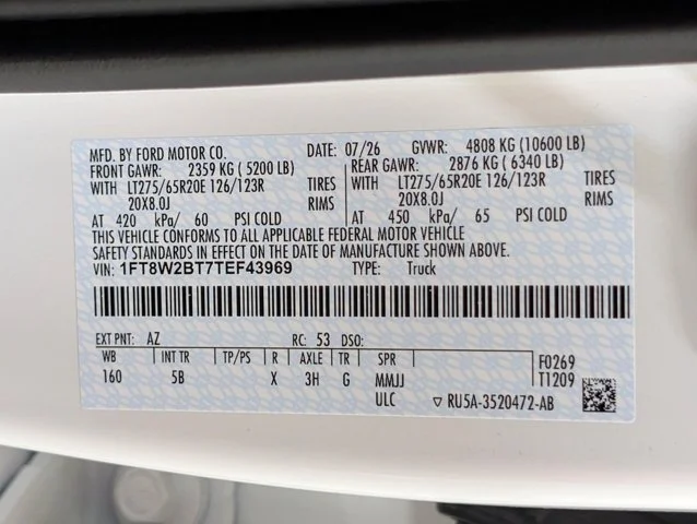 New 2026 Star White Metallic Tri-Coat Ford F-250® Lariat® image 75