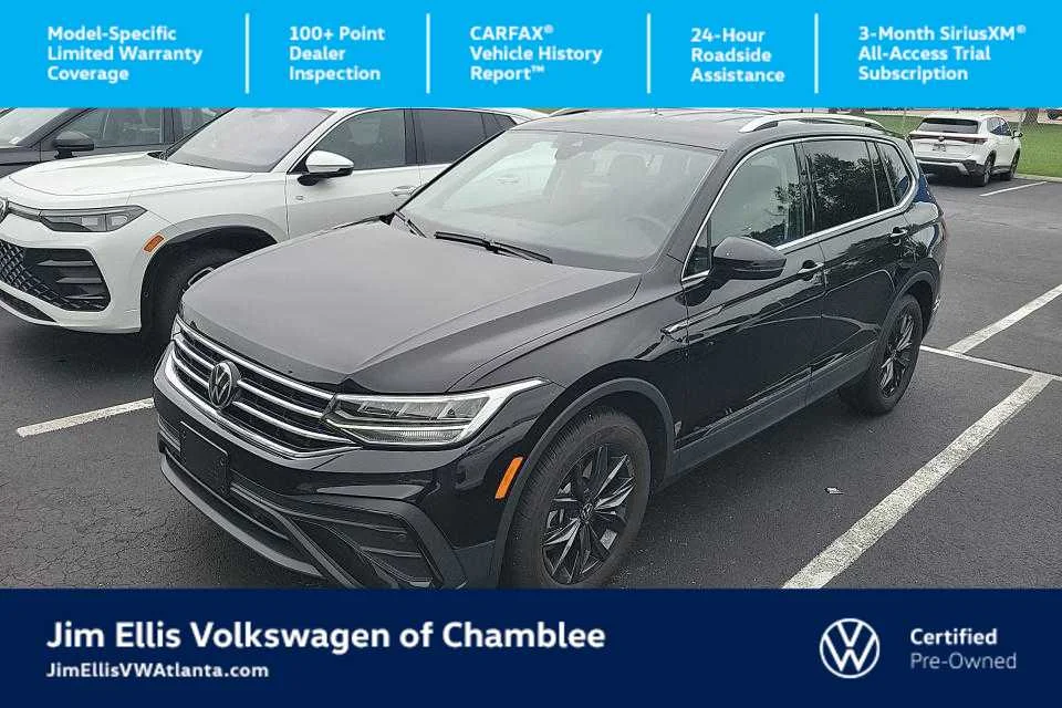 Certified Used 2024 Deep Black Pearl Volkswagen SE image 1