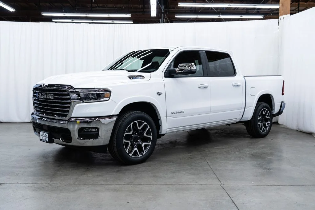 New 2026 Bright White Clear-Coat Exterior Paint RAM Laramie image 3