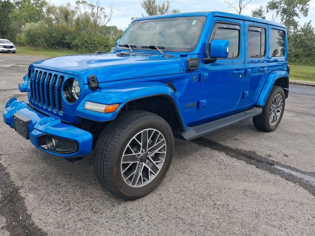 Used 2023 Hydro Blue Pearl Coat Jeep Sahara 4xe image 2