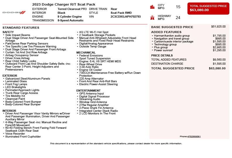 Used 2023 Red Dodge R/T Scat Pack image 3