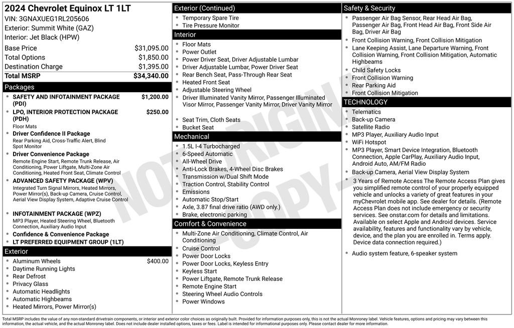 Used 2024 White Chevrolet LT image 9
