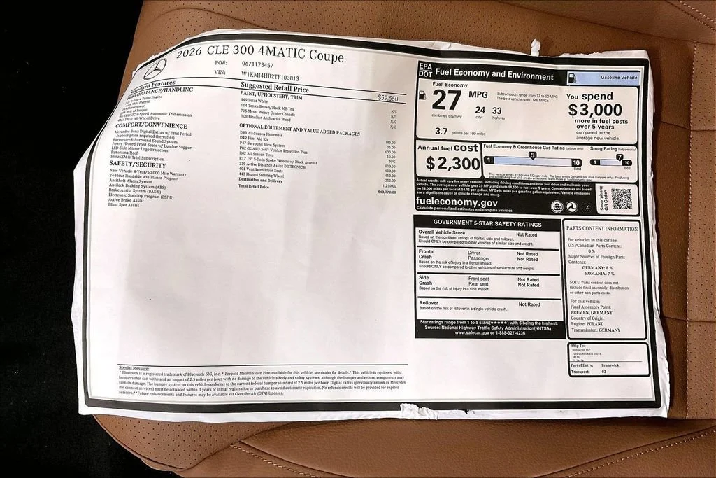 New 2026 Polar White Mercedes-Benz CLE 300 image 32
