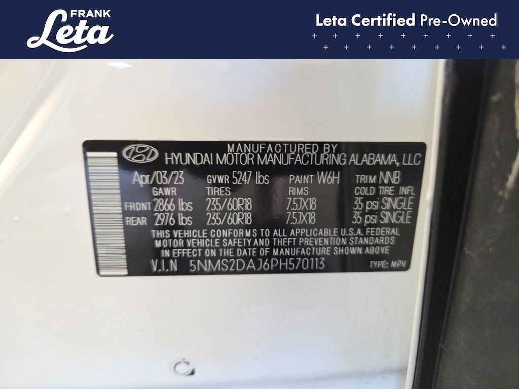 Used 2023 Serenity White Pearl Hyundai  image 24