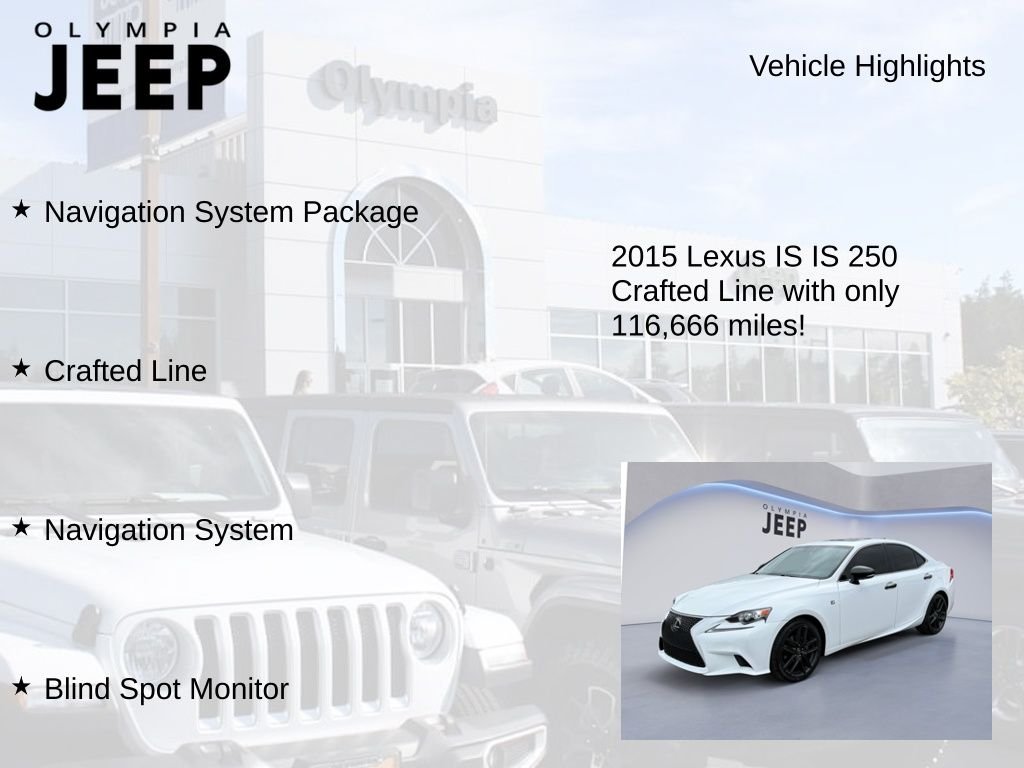 Used 2015 White Lexus 250 Crafted Line image 7