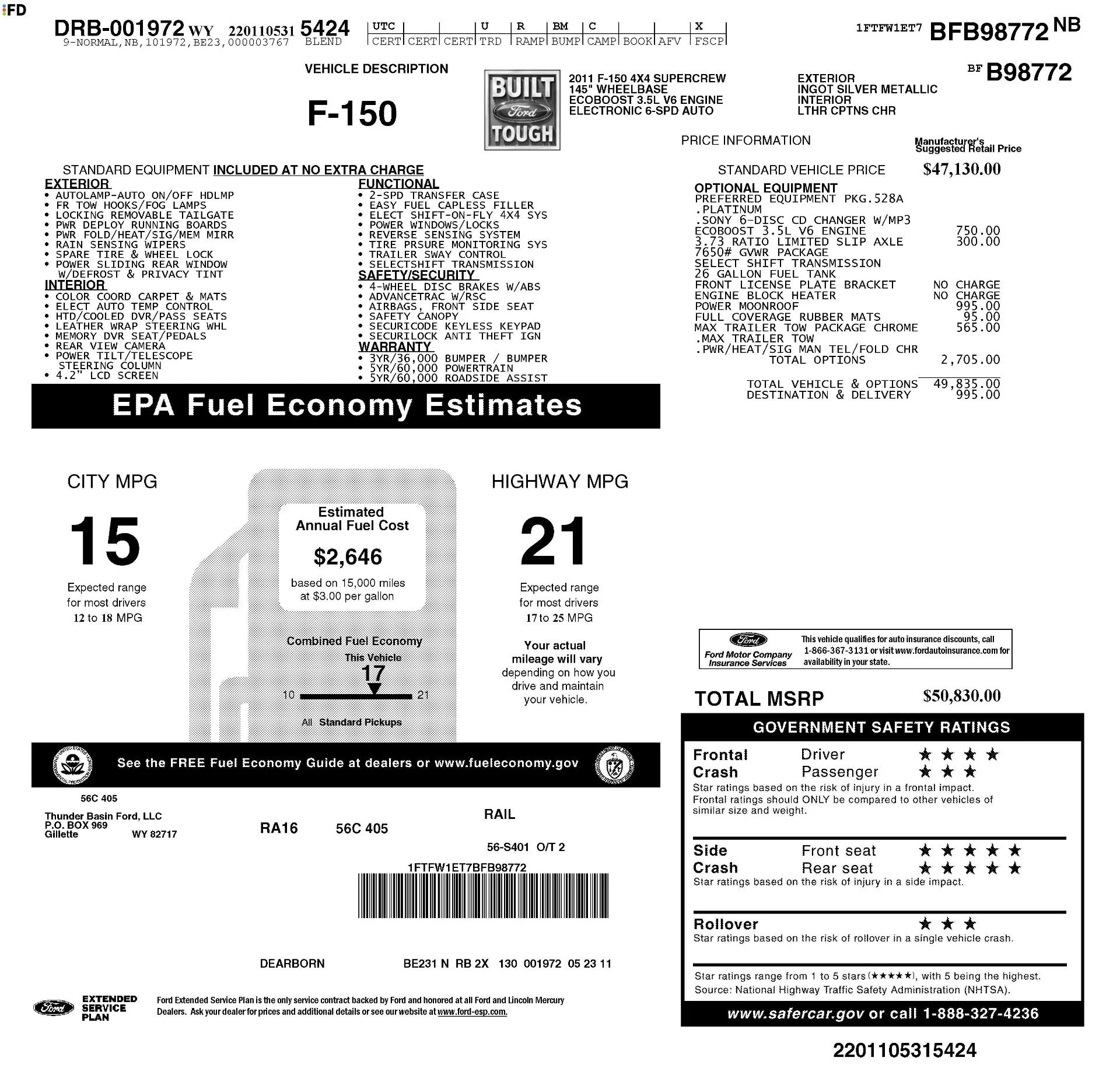 Used 2011 Ingot Silver Metallic Ford Platinum image 11