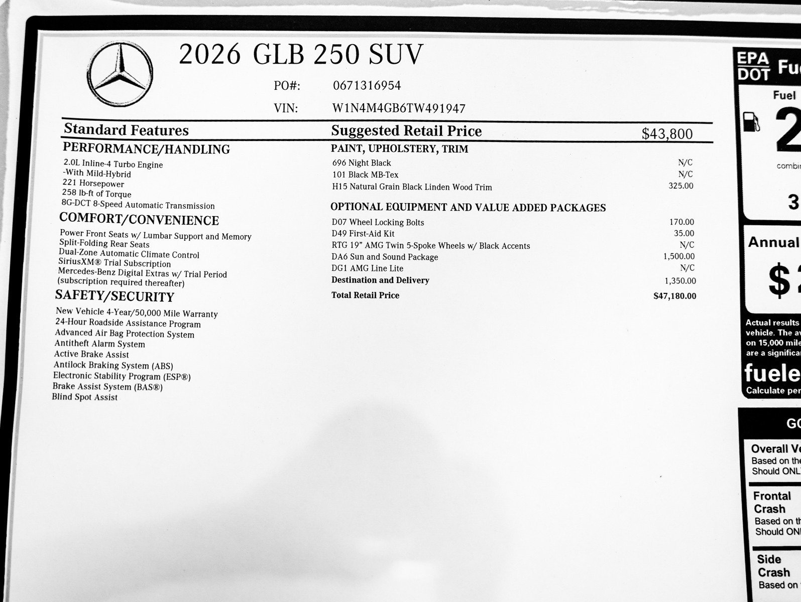 New 2026 Night Black Mercedes-Benz GLB 250 image 23