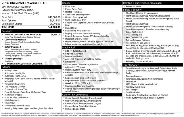 Certified Used 2026 Summit White Chevrolet LT image 15