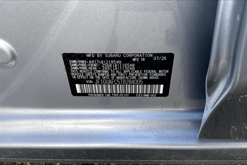 New 2026 ICE SILVER METALLIC Subaru Sport image 16