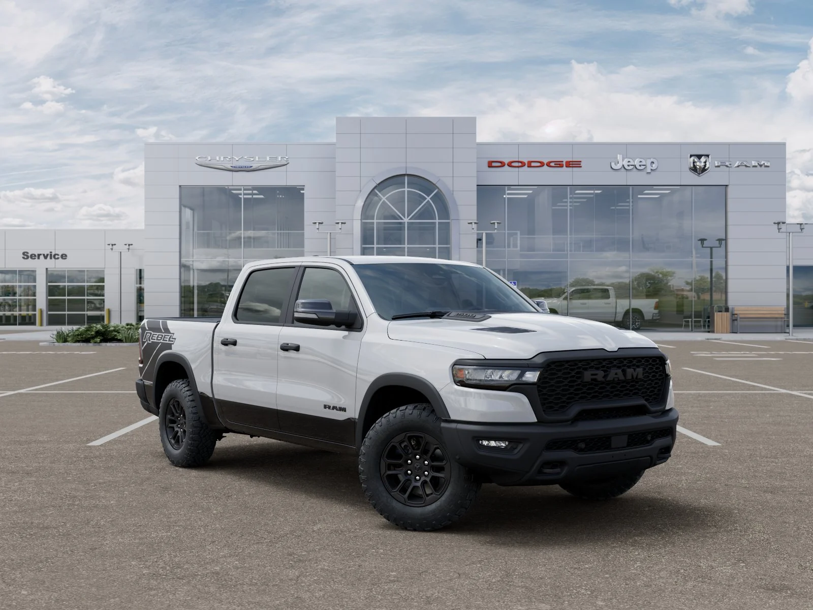New 2026 Bright White Clear-Coat Exterior Paint RAM Rebel image 33