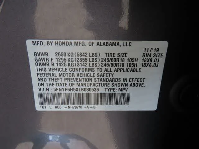Used 2020 Modern Steel Metallic Honda EX-L image 30