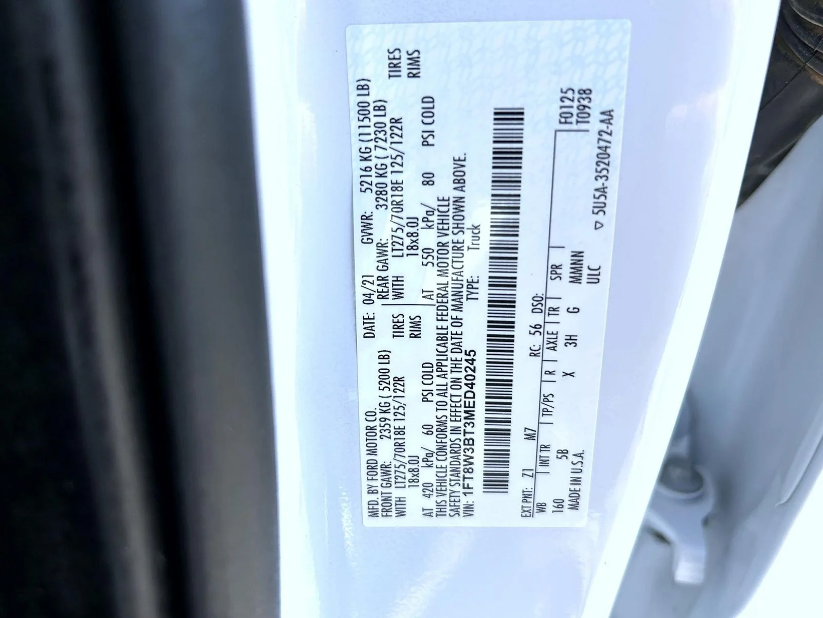 Used 2021 White Ford Lariat image 24
