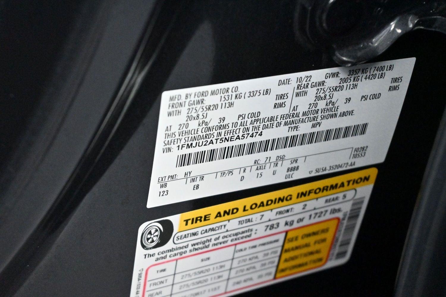 Used 2022 Dark Matter Gray Ford Limited image 45