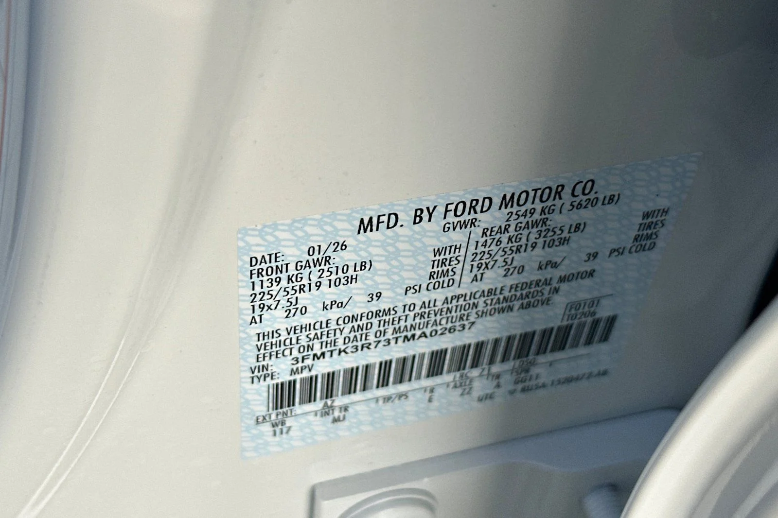New 2026 Star White Metallic Tri-coat Ford Premium image 27