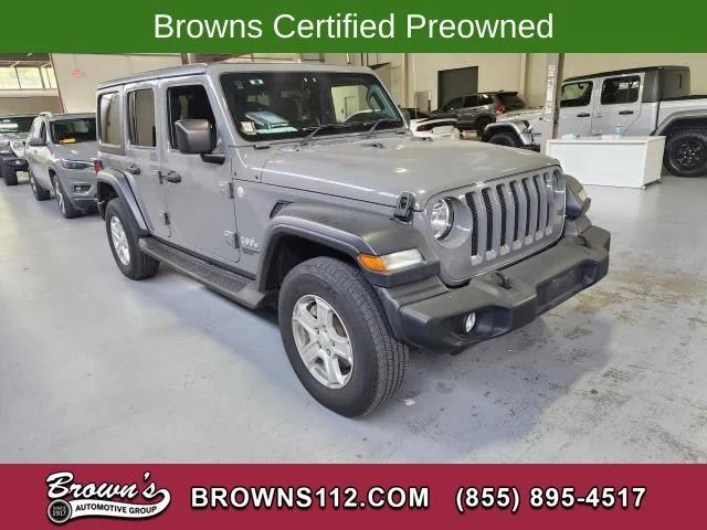 Used 2021 Silver Jeep Unlimited Sport Altitude image 1