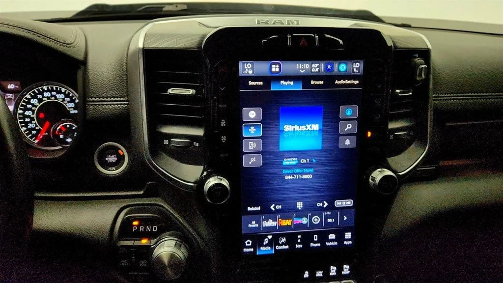 Used 2023 Diamond Black Crystal Pearlcoat Ram Laramie 4x4 Crew Cab 5