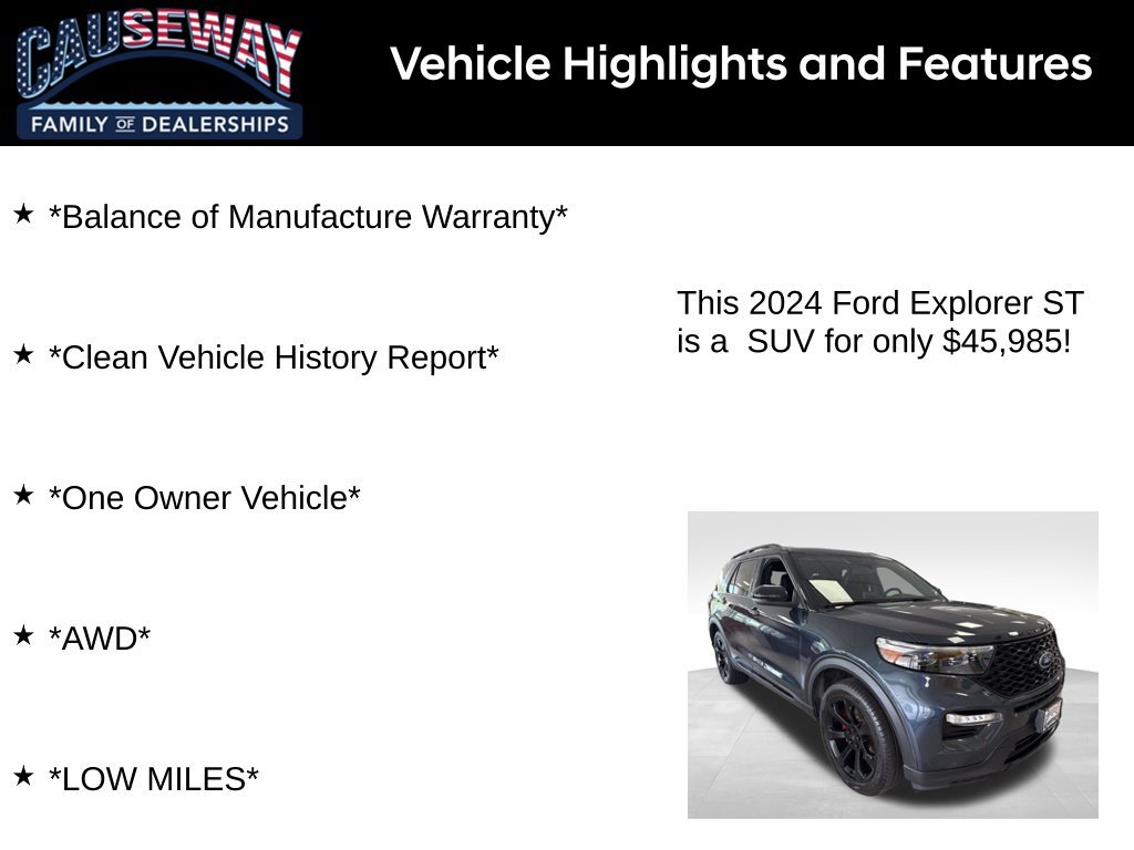 Used 2024 Blue Metallic Ford ST image 2