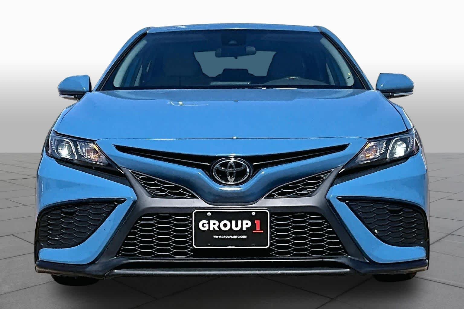 Used 2023 Cavalry Blue Toyota SE image 4