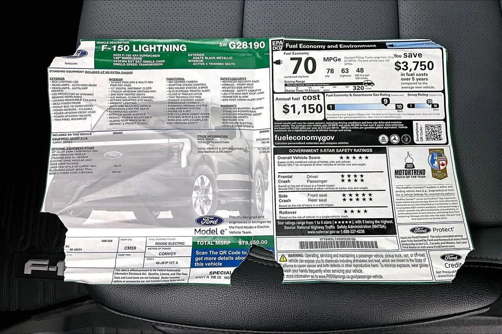 New 2025 Black Metallic Ford Lariat® image 14