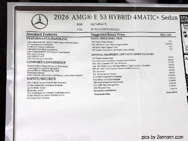 New 2026 Nautical Blue Metallic Mercedes-Benz AMG® E 53 E 4MATIC+ Sedan image 58