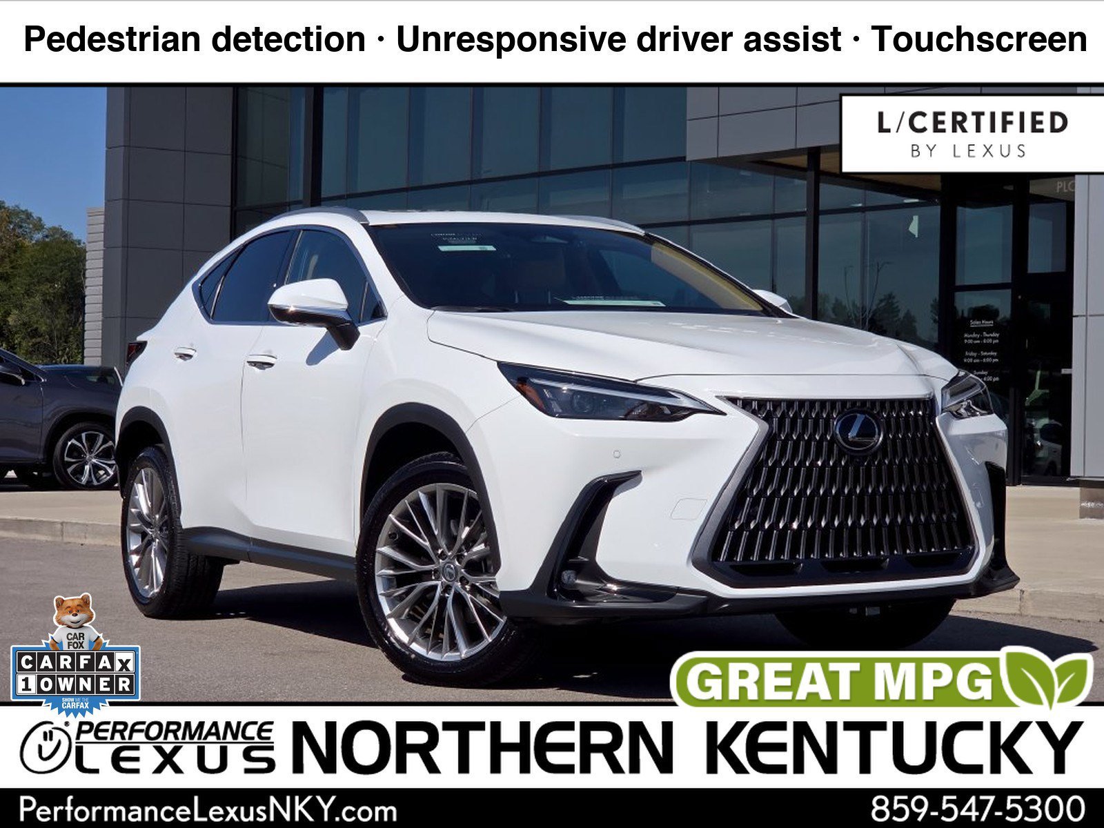 Certified Used 2026 WHITE NOVA GLASS FLAKE Lexus 350h Premium image 1