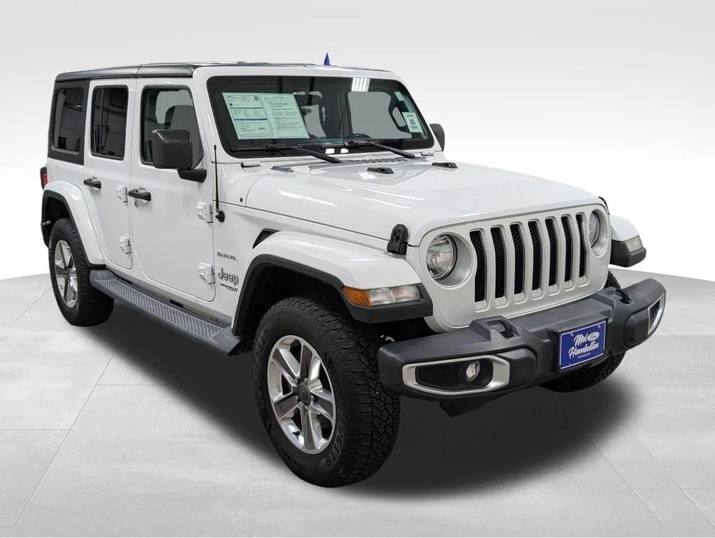 Certified Used 2019 Bright White Clearcoat Jeep Unlimited Sahara image 16