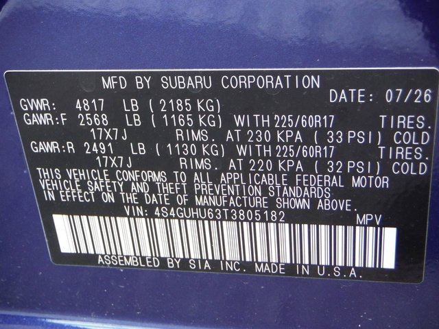 New 2026 SAPPHIRE BLUE PEARL Subaru Wilderness image 50