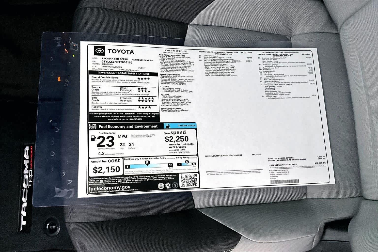 New 2026 Celestial Silver Metallic Toyota TRD Off-Road i-FORCE MAX image 21