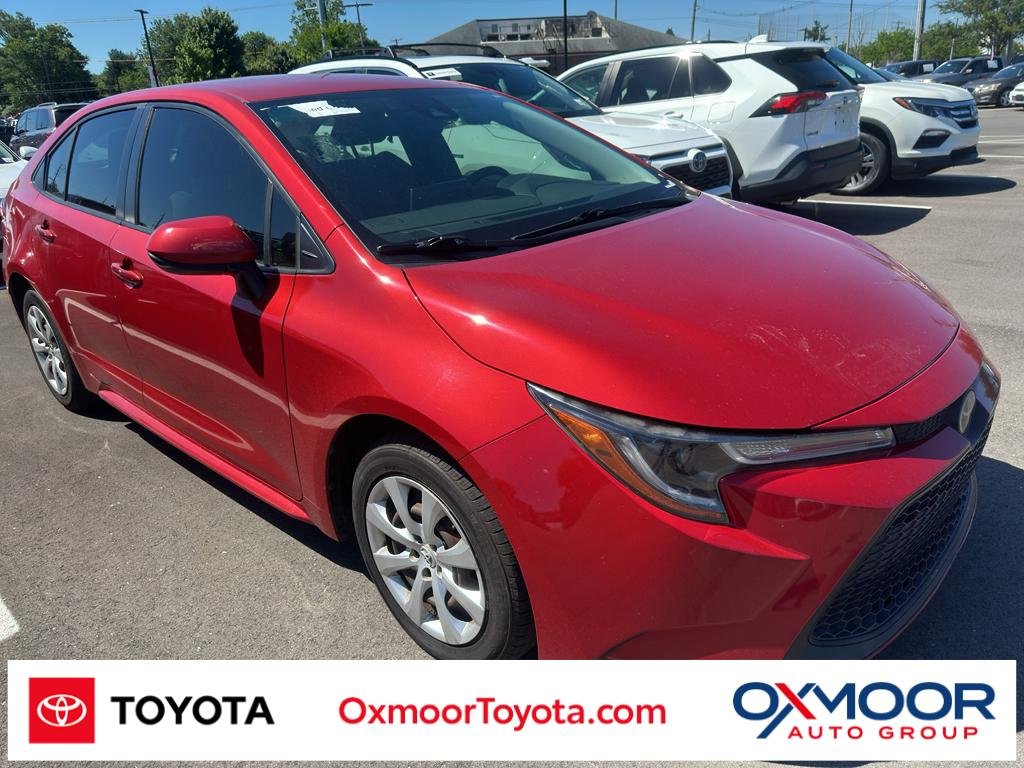 Used 2020 Barcelona Red Metallic Toyota LE image 1