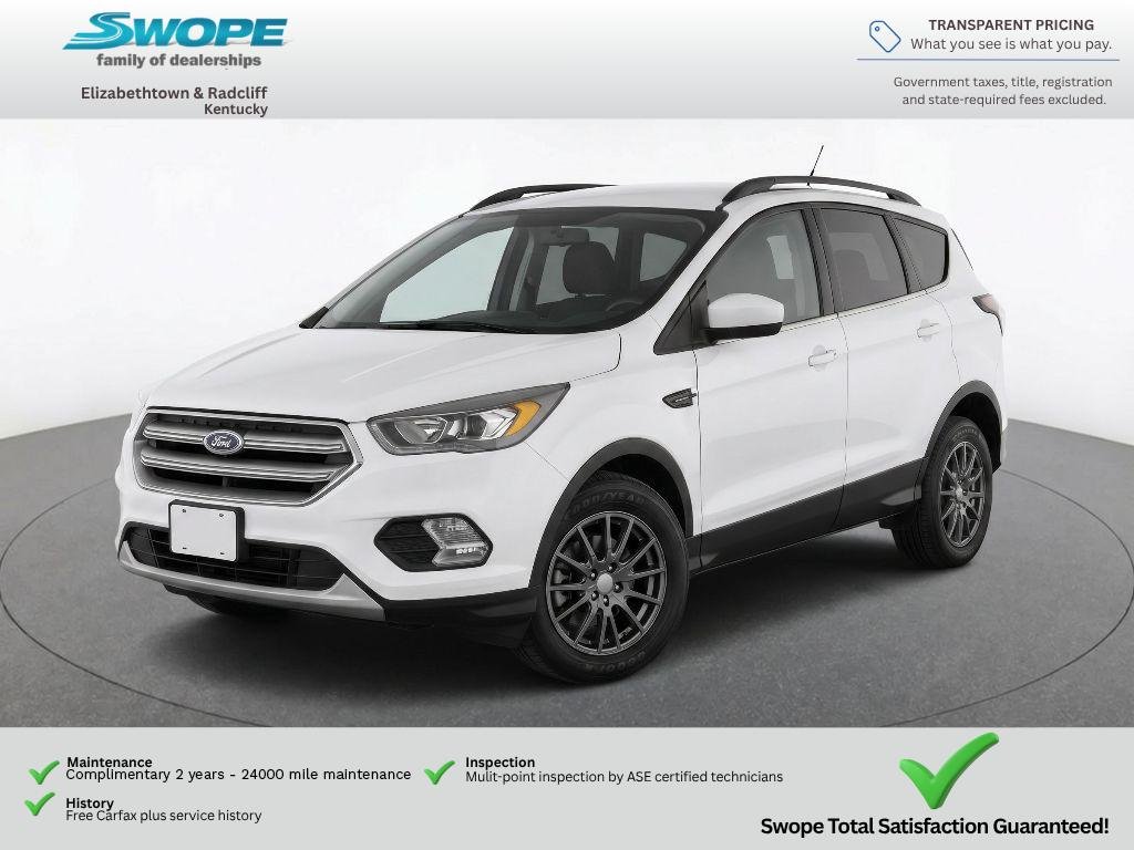 Used 2018 White Platinum Metallic Tri-Coat Ford SEL image 2