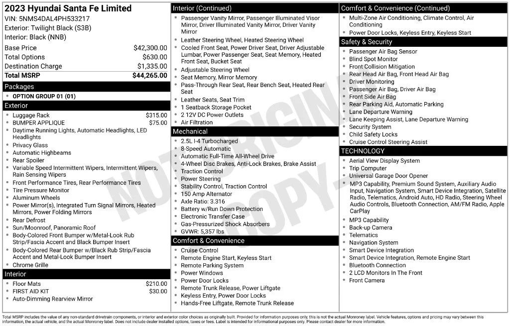 Used 2023 Black Hyundai Limited image 11