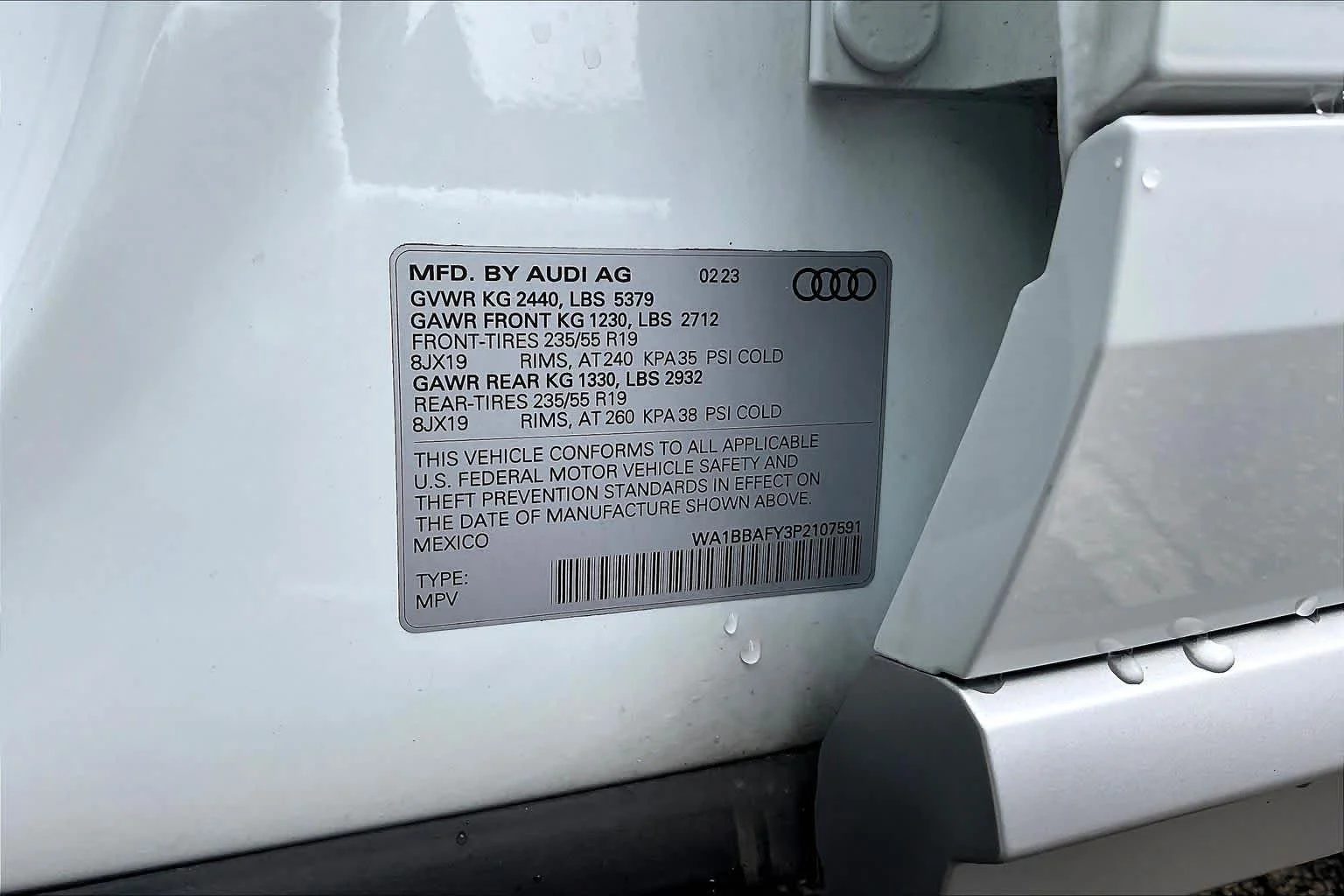 Used 2023 Ibis White Audi Premium Plus image 68