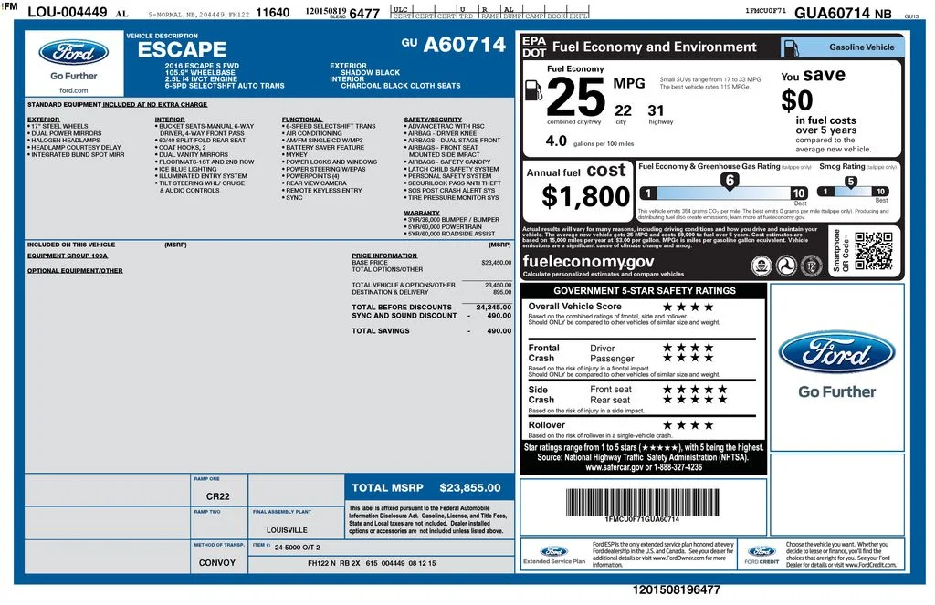 Used 2016 Black Ford S image 4
