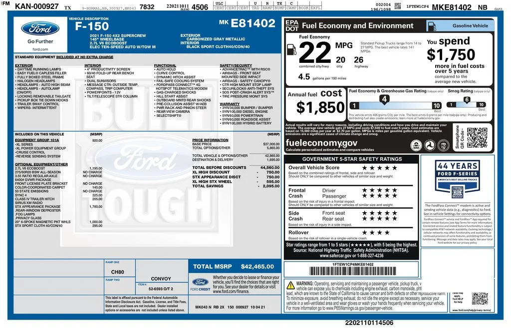 Used 2021 Gray Ford XL image 3