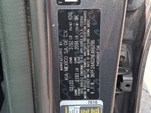 Certified Used 2022 Gravity Gray Kia LXS image 26