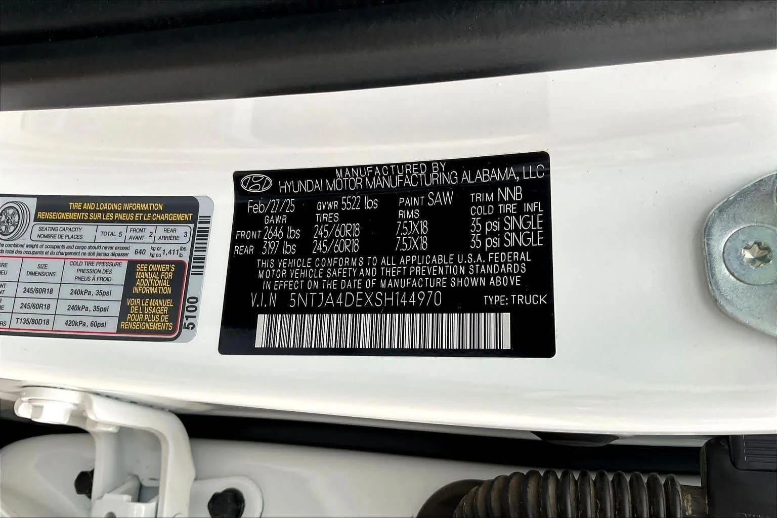 Used 2025 Atlas White Hyundai SE image 33