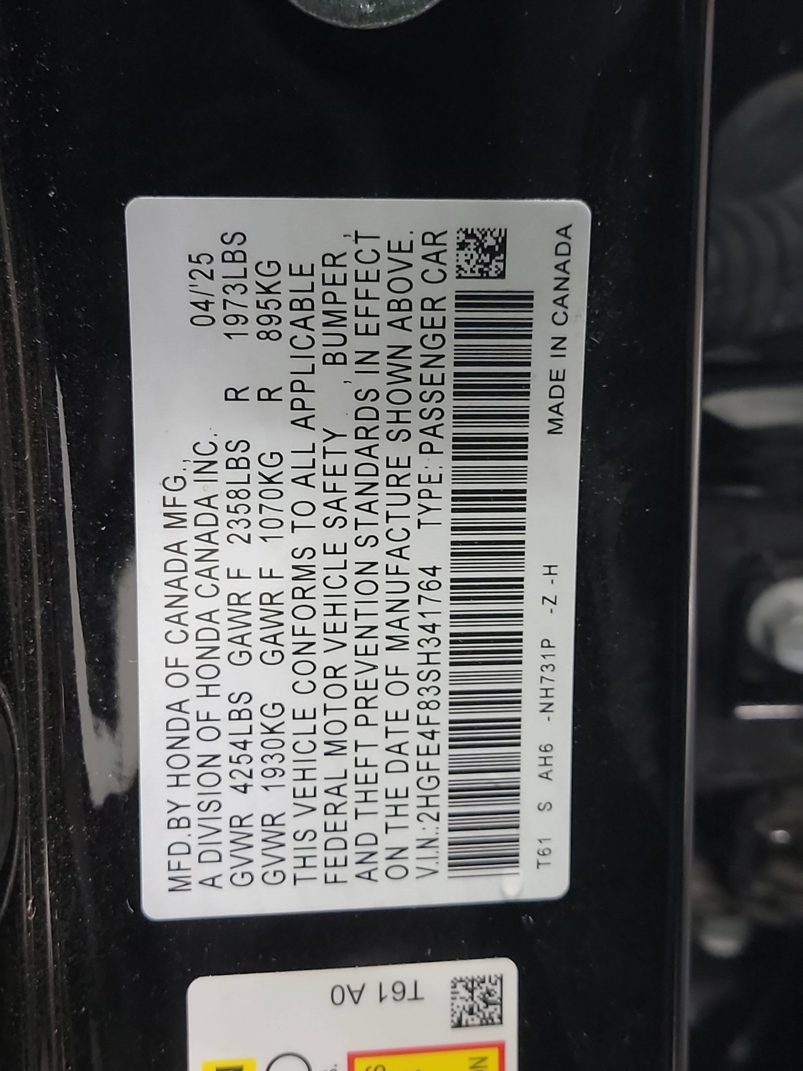 Certified Used 2025 Crystal Black Pearl Honda 4D HYBRID SPORT image 33
