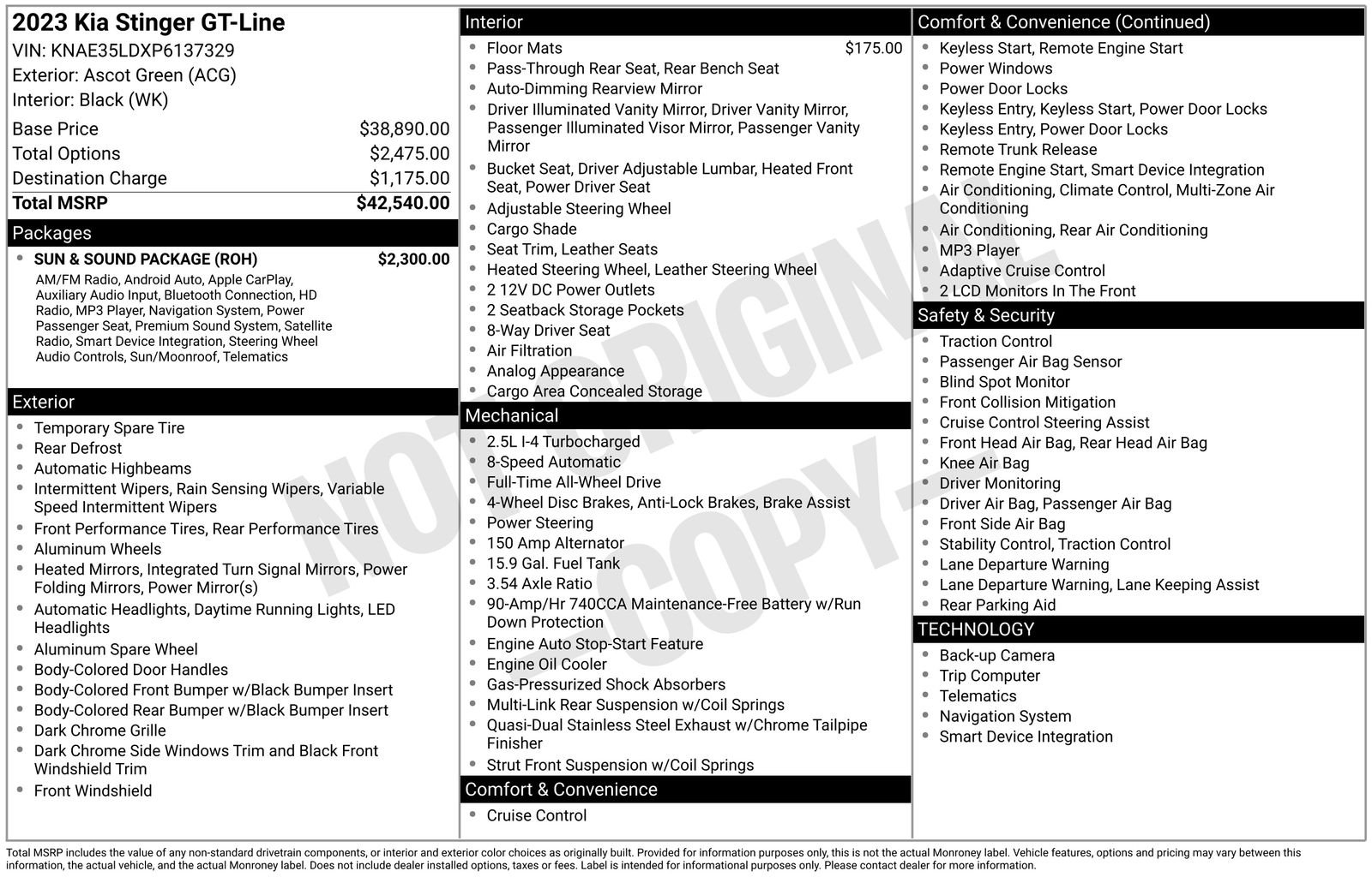 Used 2023 Green Kia GT-Line image 6