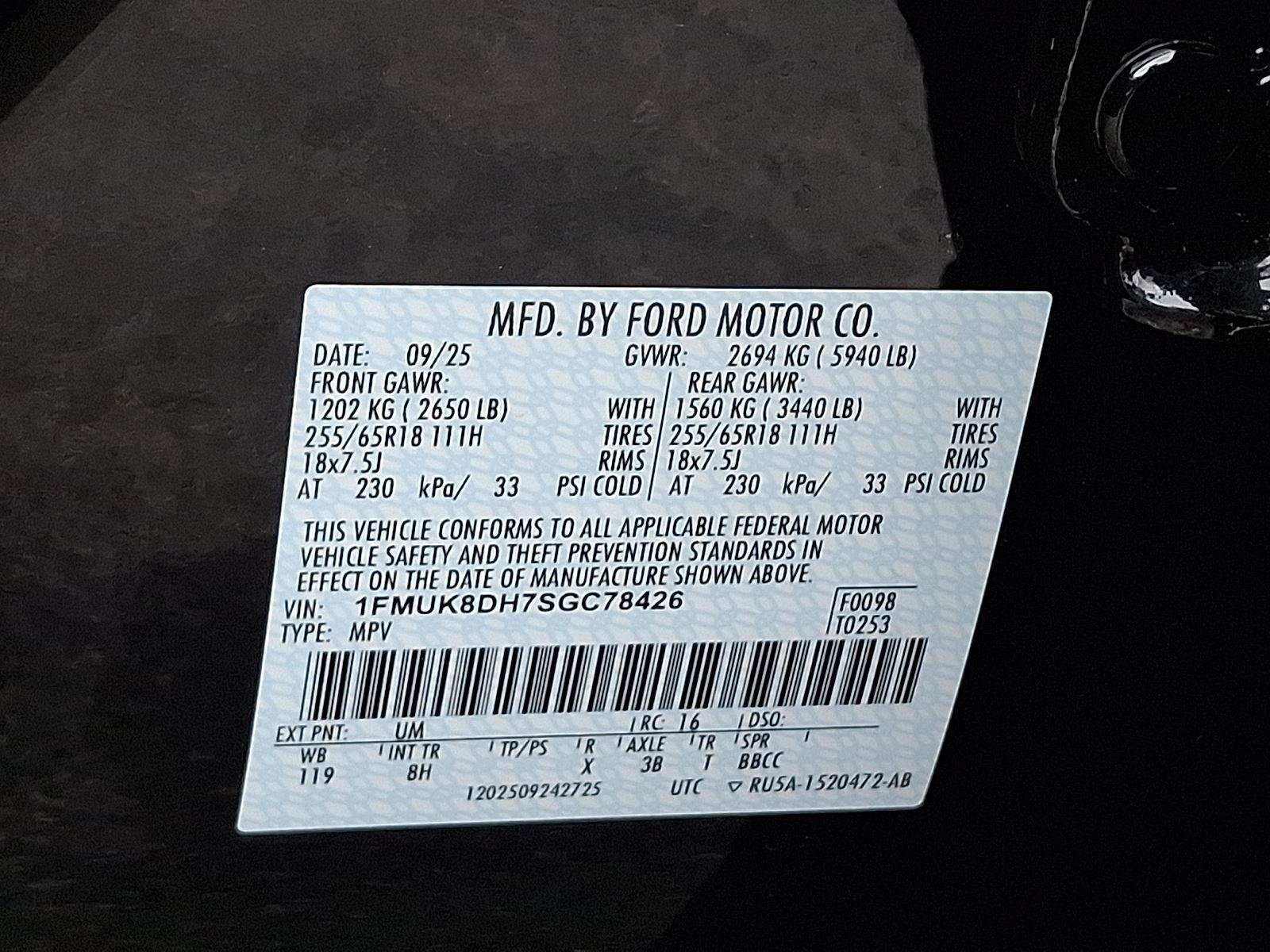 Certified Used 2025 Agate Black Ford  image 27