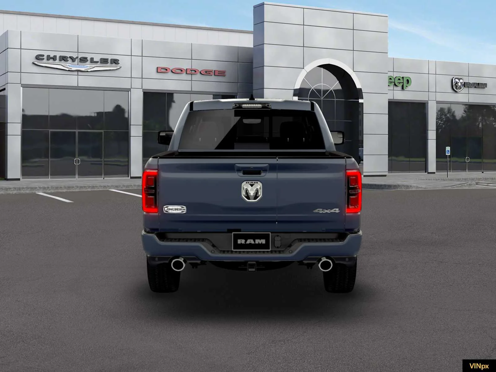 New 2026 Forged Blue Metallic Exterior Paint RAM Longhorn image 6