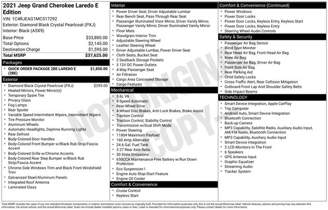 Used 2021 Black Jeep Laredo E image 27