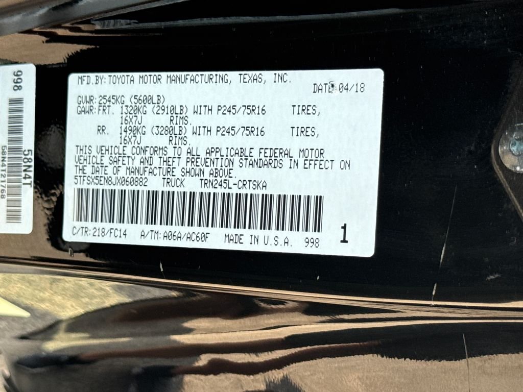 Used 2018 Black Toyota SR5 image 45