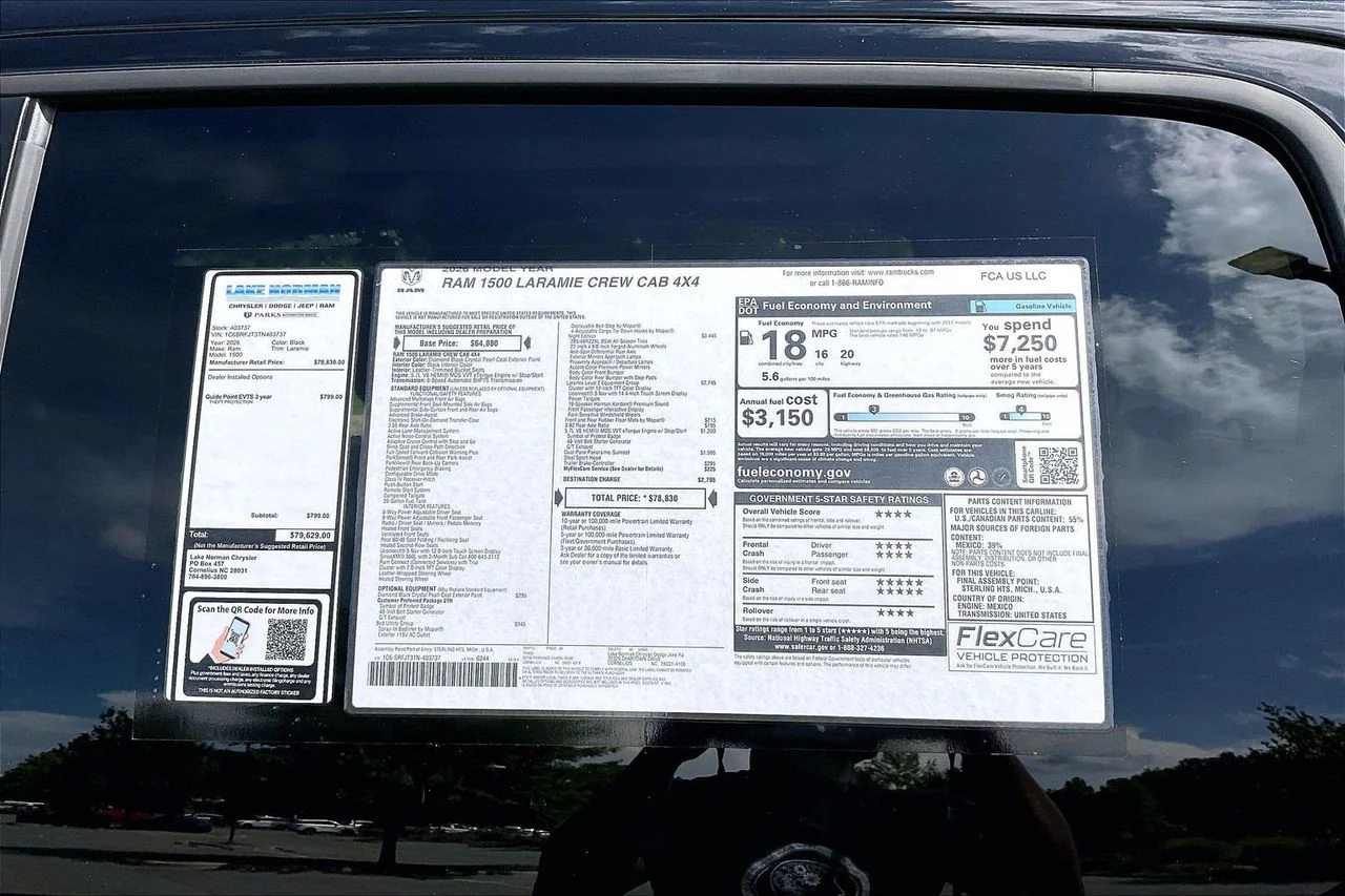 New 2026 Diamond Black Crystal Pearl-Coat Exterior Paint RAM Laramie image 39