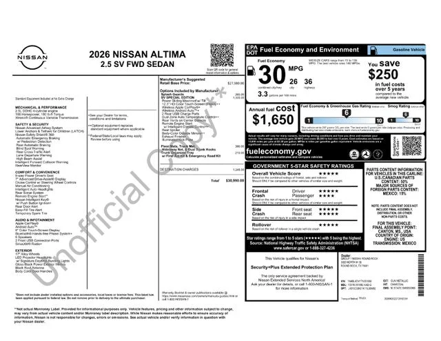 New 2026 Gun Metallic Nissan SV Special Edition image 32