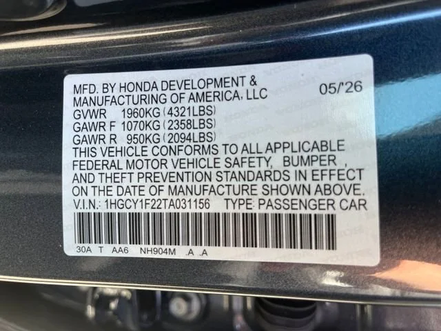 New 2026 Meteorite Gray Metallic Honda LX image 20
