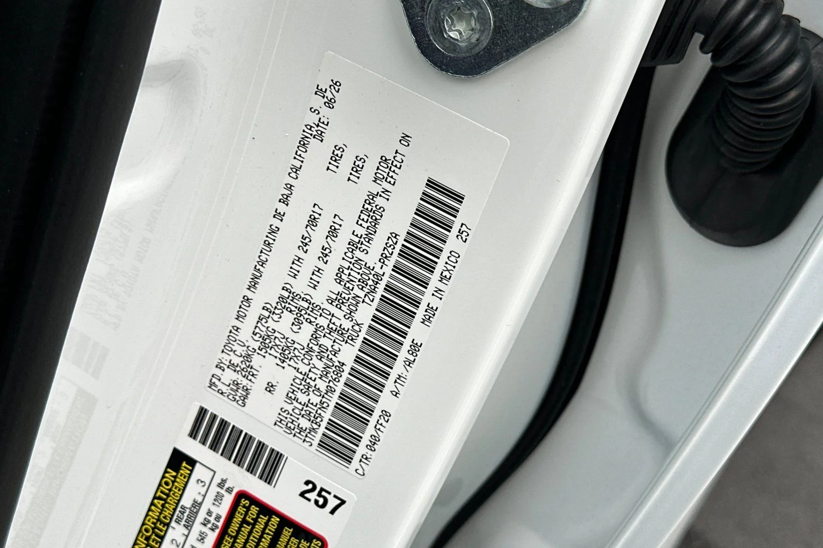 New 2026 White Toyota SR5 image 25